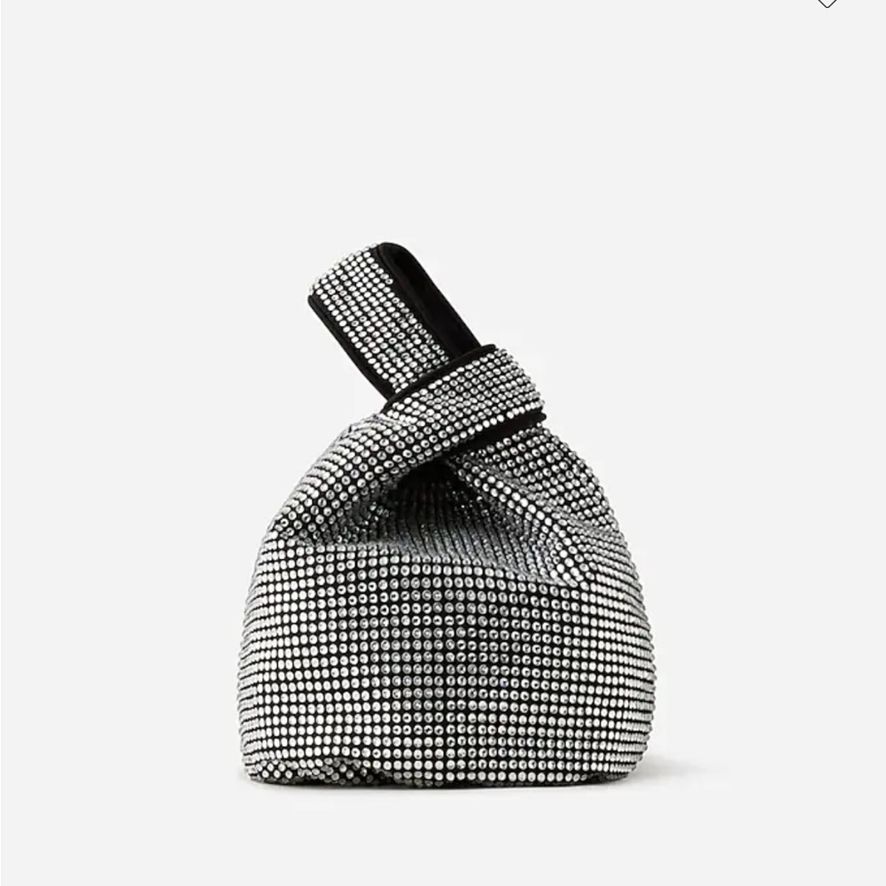 J. Crew Silver Crystal Clutch